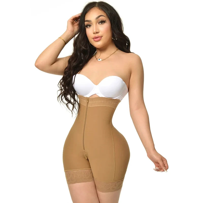 Colombian Faja Open Bust Tummy Control Zipper