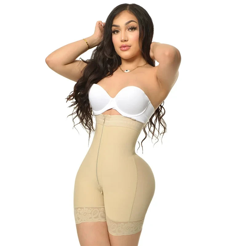 Colombian Faja Open Bust Tummy Control Zipper