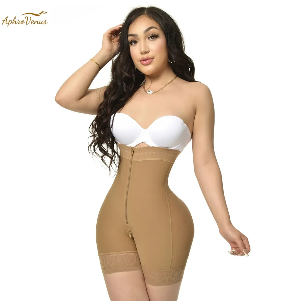 Colombian Faja Open Bust Tummy Control Zipper